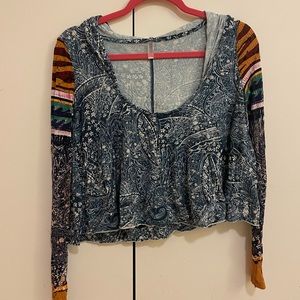 Free people flowy hooded top
